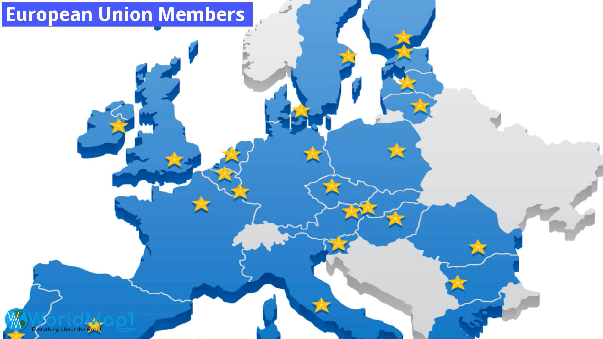 European Union Members Blank Map